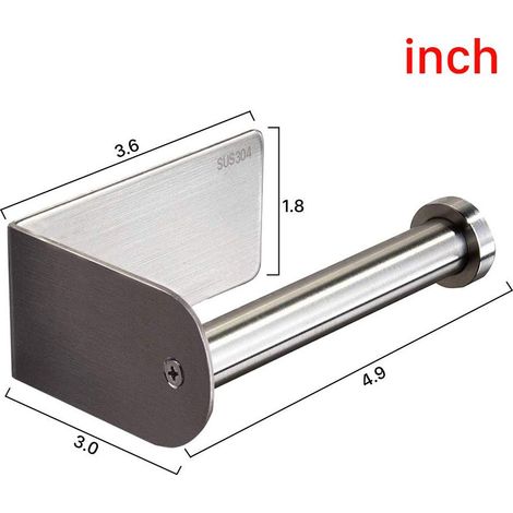 Lot porte-rouleau adhésif en acier inoxydable pour cuisine, salle de bain, papier toilette, serviette, support mural autoadhésif (1/5)