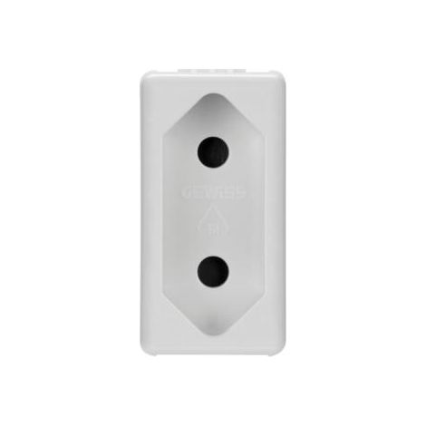 PRISE - STANDARD ISRAÉLIEN 2P 10A SY/WT GEWISS GW20320