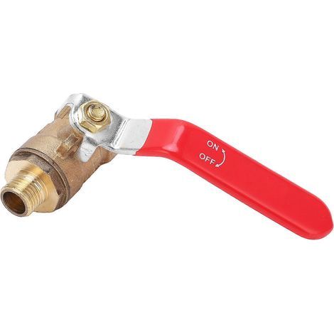 Vanne à bille pour compresseur d'air en cuivre moulé, filetage femelle 1/2 po, filetage mâle 1/4 po, accessoire de raccordement. (1/5)