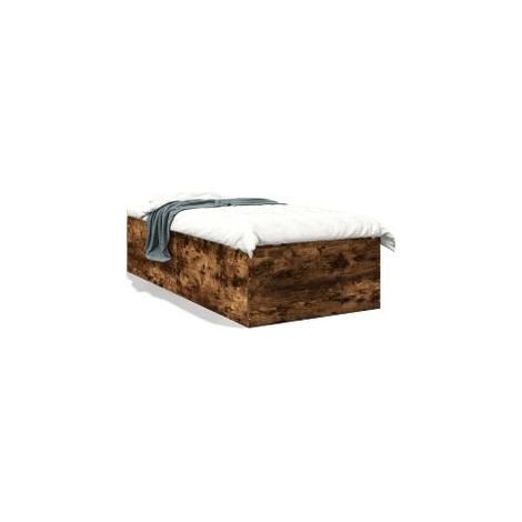 Cadre de lit chêne fumé 90x190 bois d'ingénierie (1/5)