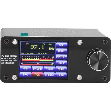 Récepteur radio à bande complète (FM, LW, MW, SW, SSB)  enregistreur portable Si4732 avec écran tactile de 2,4 pouces. (1/5)