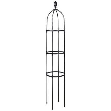 Pair Tuteur de Jardin 145 cm Colonne rosiers Support pour Plantes grimpantes Ø 31.7 cm Obélisque de Jardin (1/4)
