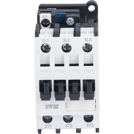 Contacteur AC 220V 50Hz 16A 3TF32 pour circuit électrique domestique, montage sur rail DIN, commande de puissance (1/5)