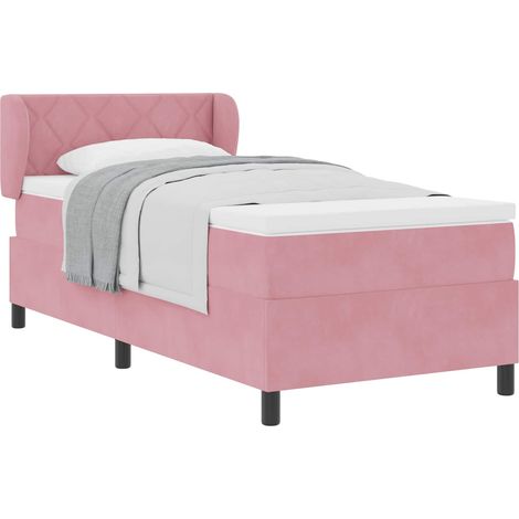 Maison Exclusive - Letto a molle con cuscino Rosa 100 x 200 cm Velluto