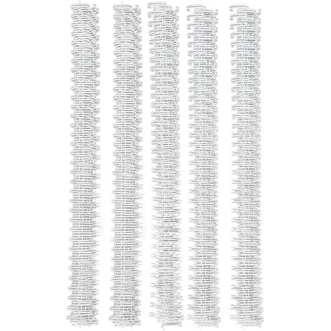 Lot de 100 relieurs à fil métallique double boucle 60 feuilles A4 70g pas 3:1 34 boucles diamètre 9.5mm pour classeur blanc (1/5)