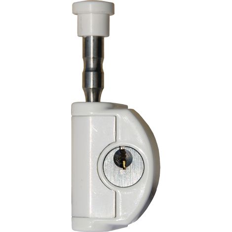 Abus – Verrou de fenêtre coulissante à tige de condamnation à clé – Pour bois, PVC et aluminium – Sécurisation avec entrebâillement contrôlé
