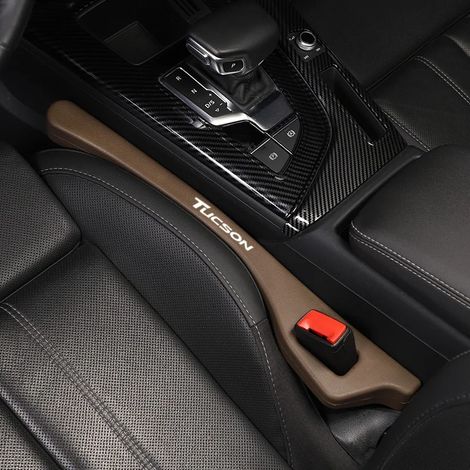 (Marron à droite) Bouchon de couture de siège auto neuf, bande anti-fuite pour couture de siège, protection anti-chute pour Hyundai Tucson NX4 2021, 2016, 2015, 2018 (1/4)