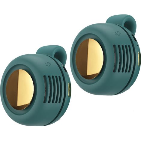 2 ventilateurs de clip portables à pince — mini ventilateurs USB rechargeables, avec vitesse de ventilation réglable (1/5)