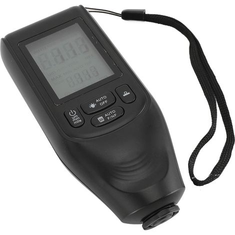 Mesureur épaisseur peinture métal 0-2000um 3 unités um mm mils détection auto FE NFE testeur vernis industriel noir (1/5)