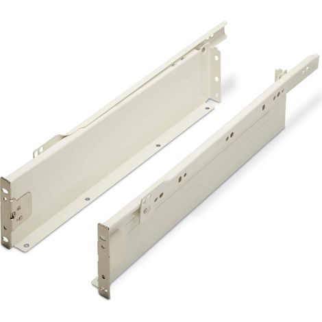 SO-TECH - lot de 2 Coulisses de tiroir 350 mm - réglable 3D, acier, pour caisson métal (1/5)