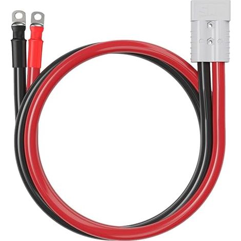 Cavo di collegamento Anderson ultra flessibile da 6 AWG 50 A per batterie, veicoli, impianti solari e inverter (terminali batteria da 8 mm) (1/5)