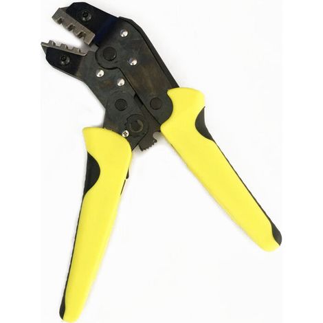 Ahlsen Herramienta para engarzar cables, herramienta para engarzar cables con mordazas intercambiables, alicates de trinquete, conector termorretráctil, nailon, sin aislamiento, terminales de cable, 1 (1/5)
