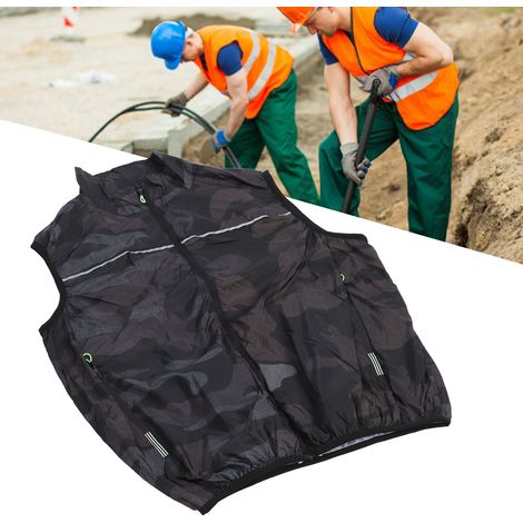 Kühlende Sommerweste / Herren-Arbeitsweste mit Ventilator / Hitzeschutz und Kühlung / Unisex-Größe XL (1/5)