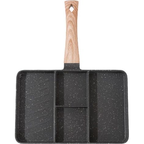 Fuente para hornear antiadherente con compartimentos - Fuente para hornear multirejilla, excelente rendimiento antiadherente, olla segmentada de alta eficiencia, bandeja para hornear resistente al cal