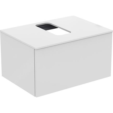 Ideal Standard U8595WG ADAPTO mobile sottolavabo 70 cm completo di top forato, bianco laccato lucido | Prezzi e offerte su Tavolla.com