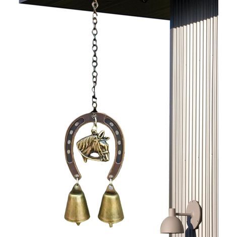 Carillon À Vent - Décoration Pendentif Apaisante pour Plein Air avec Une Clochette - Décor avec Papillons et Chevaux pour la Maison pour Femmes, Maman, Hommes, Jardin, Maison, Noël, (1/5)