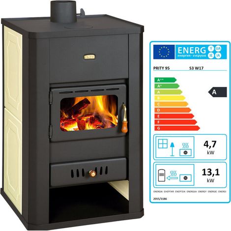 Termostufa a Legna Prity S3 W17 17.8 kW – Con Idro per Riscaldamento (1/5)