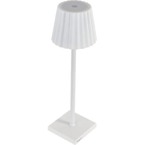Lampada LED Touch Ricaricabile Wireless Bianca 220lm 3,5W - 15x14x42cm (1/10)
