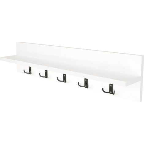 Appendiabiti con 10 ganci 80 x 13 x 18 cm bianco 030008168