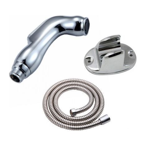 Pulvérisateur de Bidet pour Toilettes, Bidet de Douche à Main Multifonction, Pistolet de Pulvérisation de Type Presse, pour l'Hygiène Personnelle (avec Tuyau de 1,5 m + Base) (1/4)