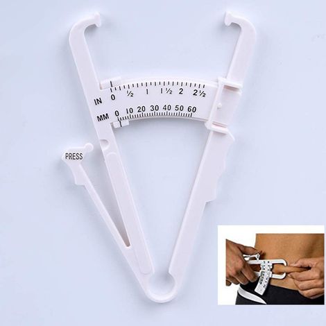 Adipometer-Clip – 1 Stück – ABS – Doppelskala (mm/in) – Körperfettmessung – Heimfitnessstudio (1/5)