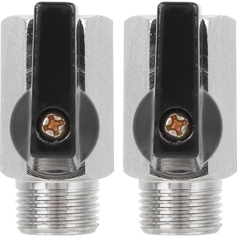 2 pièces, vanne à bille pneumatique en laiton à passage direct pour sablage abrasif, accessoire G3/8 po (1/5)