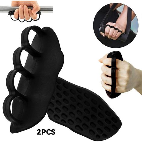 Cinturones de levantamiento de pesas (paquete de 2), alfombrillas de agarre para gimnasio para hombres: mejoran la fuerza de agarre durante el entrenamiento con pesas, accesorios de fitness (1/5)