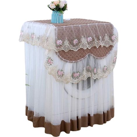 Housse de machine à laver en dentelle marron (1/5)