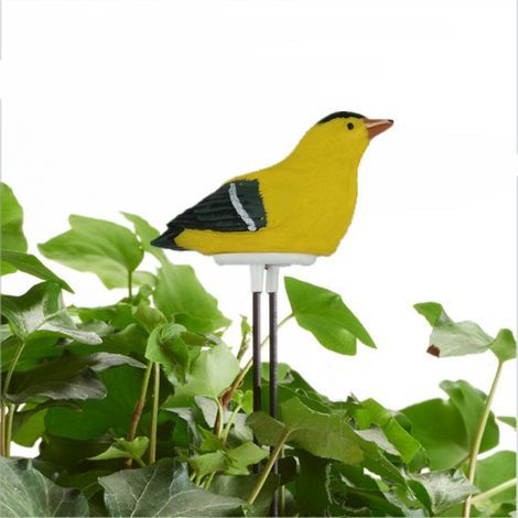 Detector de humedad Mini detector inteligente de humedad del suelo adecuado para flores y plantas en maceta, forma de pájaro 90180MM - amarillo (1/5)