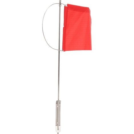 Indicateur de vent, pavillon de mât monotype, drapeau de bateau rouge en acier inoxydable pour voilier ou yacht, 140 x 120 mm / 5,51 x 4,72 pouces (1/5)