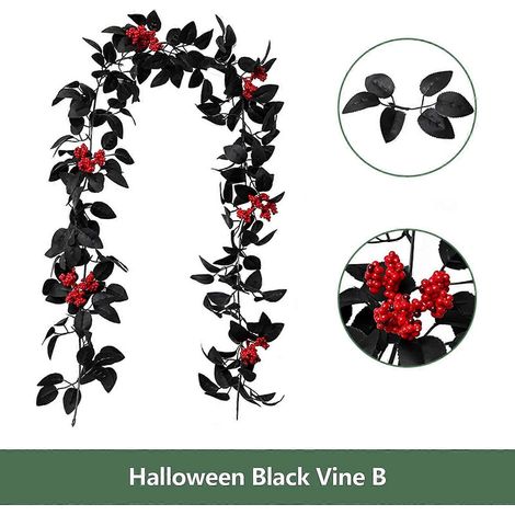 Halloween-Dekoration Diablo Partydekoration Schwarze Rose Weihnachten Vintage Rose Sonnenblume Kunst Rattan (1/2)