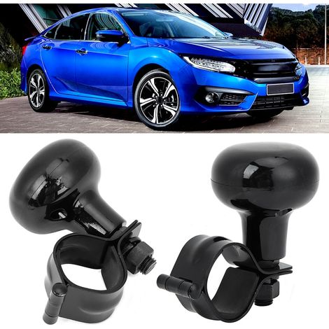 Bouton auxiliaire de réglage de la boule du volant pour voiture universelle, noir (1/4)
