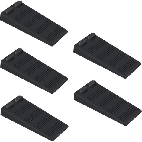Tope de puerta ajustable, 5 piezas, antiviento, tope ajustable sin taladrar para puertas dobles, apilable para suelos. (1/5)