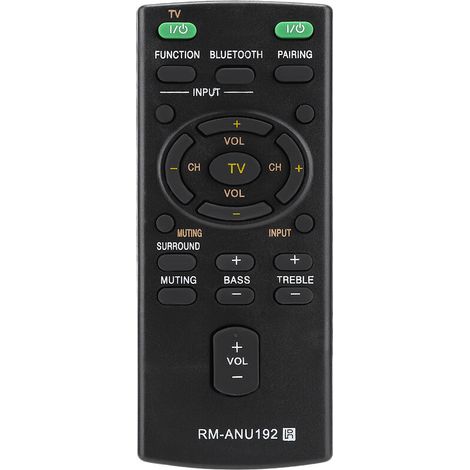 Télécommande de remplacement RM-ANU192 pour barre de son Sony SACT60BT HTCT60BT SSWCT60 (1/5)