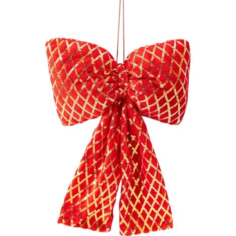 Ribbon Bow - 60 Cm - Satin - Red - Christmas Tree Topper - Indoor Outdoor Decoration - 1 Piece (1/5)