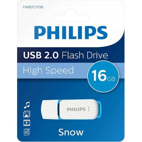 Philips USB 2.0 16GB Snow Edition Ocean Blue