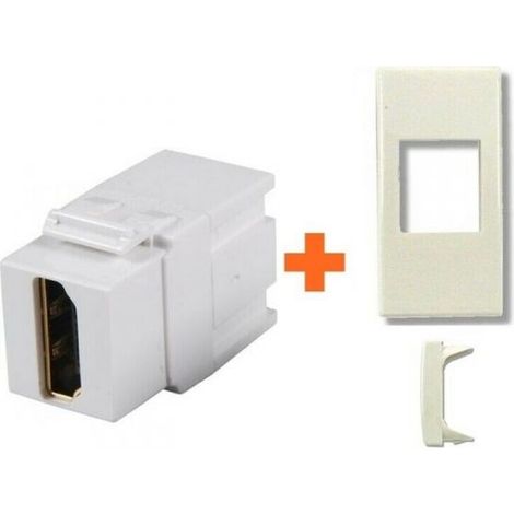 Keystone presa HDMI da incasso femmina-femmina compatibile Legrand Cross
