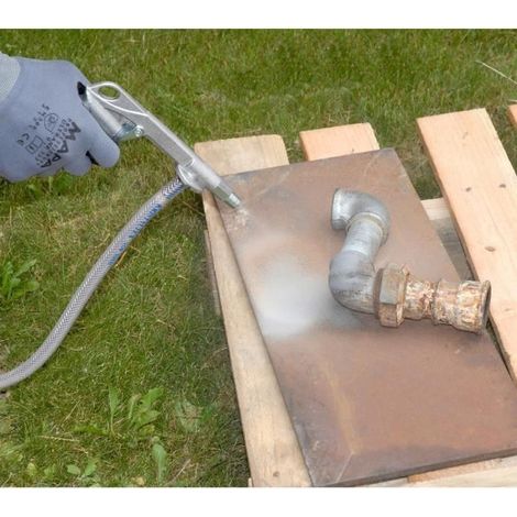 Mecafer – Pistolet de sablage pneumatique – Granulométrie 0,2 à 0,4mm – Pression nominale 6 bars – Débit max 300L/min (1/2)