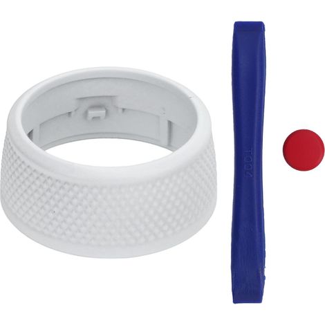 Cache bouton mode conduite volant anti-usure – Trim bouton éjection décoratif remplacement Taycan 2020-2025 blanc, intérieur (1/5)