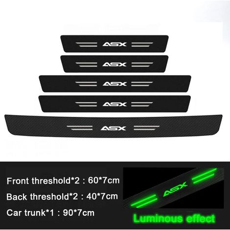 (5 pièces) Film adhésif lumineux anti-rayures pour seuil de porte de coffre arrière Mitsubishi ASX,imperméable et résistant aux rayures (1/3)