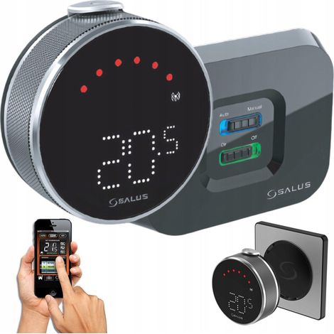 Termostato Salus IT800 WIFI negro para caldera y radiador