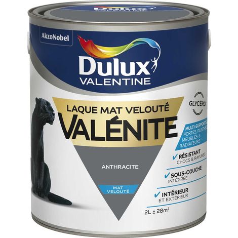 Peinture Laque Valénite Mat Anthracite 2 L - Dulux Valentine