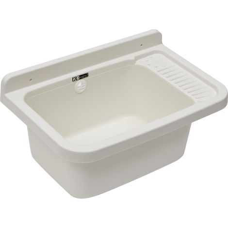 Lavatoio Pilozzo Resina Sospeso 50x35 con sifoneria (1/2)