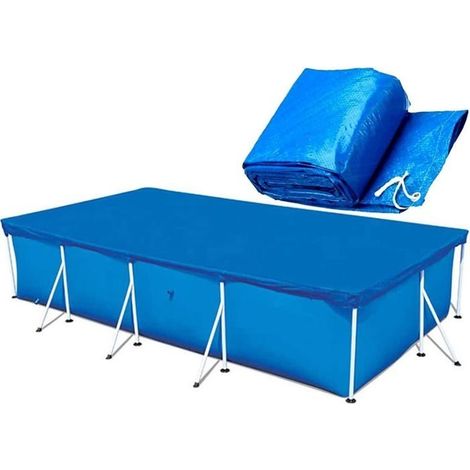 Bâche de protection pour piscine 400 x 211 cm, bâche de protection en polyéthylène imperméable et anti-poussière (1/5)