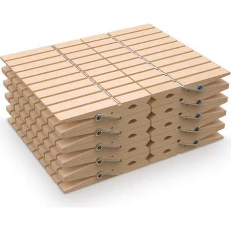 Mollette da bucato in legno, confezione da 100, colore naturale. Perfette per stendere i panni e per uso domestico, resistenti alle intemperie, durevoli, ecocompatibili e sostenibili. Dimensioni: 7,2 (1/4)