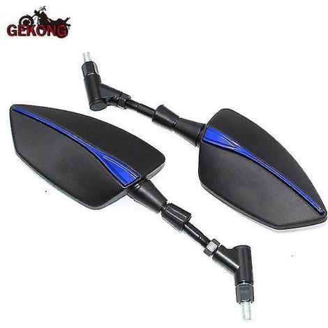 Rétroviseurs latéraux en aluminium usiné CNC pour moto Suzuki GSX-S750, GSX-S750, GSX-S1000, GSX-S1000 (toutes années) - Sans logo - Bleu (1/5)