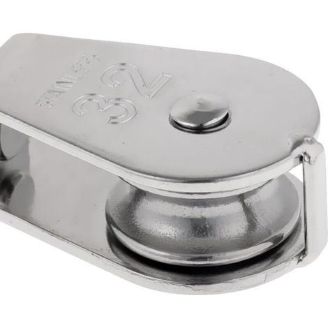 Robuste Poulie À Corde Réa Simple Avec Emerillon Pivotante En Inox Pulley Block Charge Max. 35-1000 Kg M32 2 Pcs