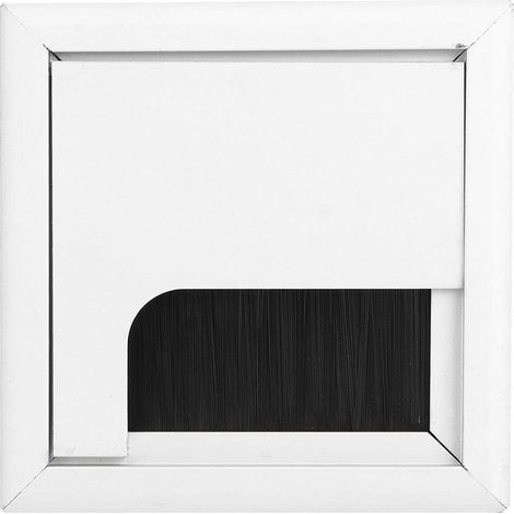 Câble Carré Sortie Carré en Aluminium Bureau Ordinateur Fil Câble Rangement Sortie Insert Trou Couvercle Supérieur(小号) (1/5)