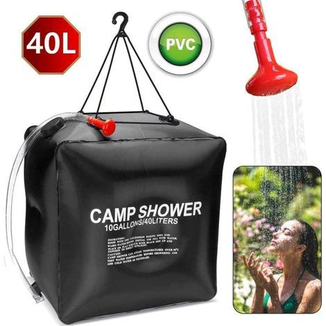 Sac de douche portable avec robinet et tuyau - Douche extérieure multifonctionnelle pour se laver les mains, faire la vaisselle et les légumes-AquaForge (1/5)