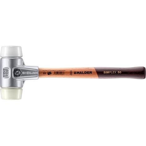 HALDER SIMPLEX Schonhammer Ø 50 mm Superplastik / Nylon mit Aluminiumgehäuse (1/5)